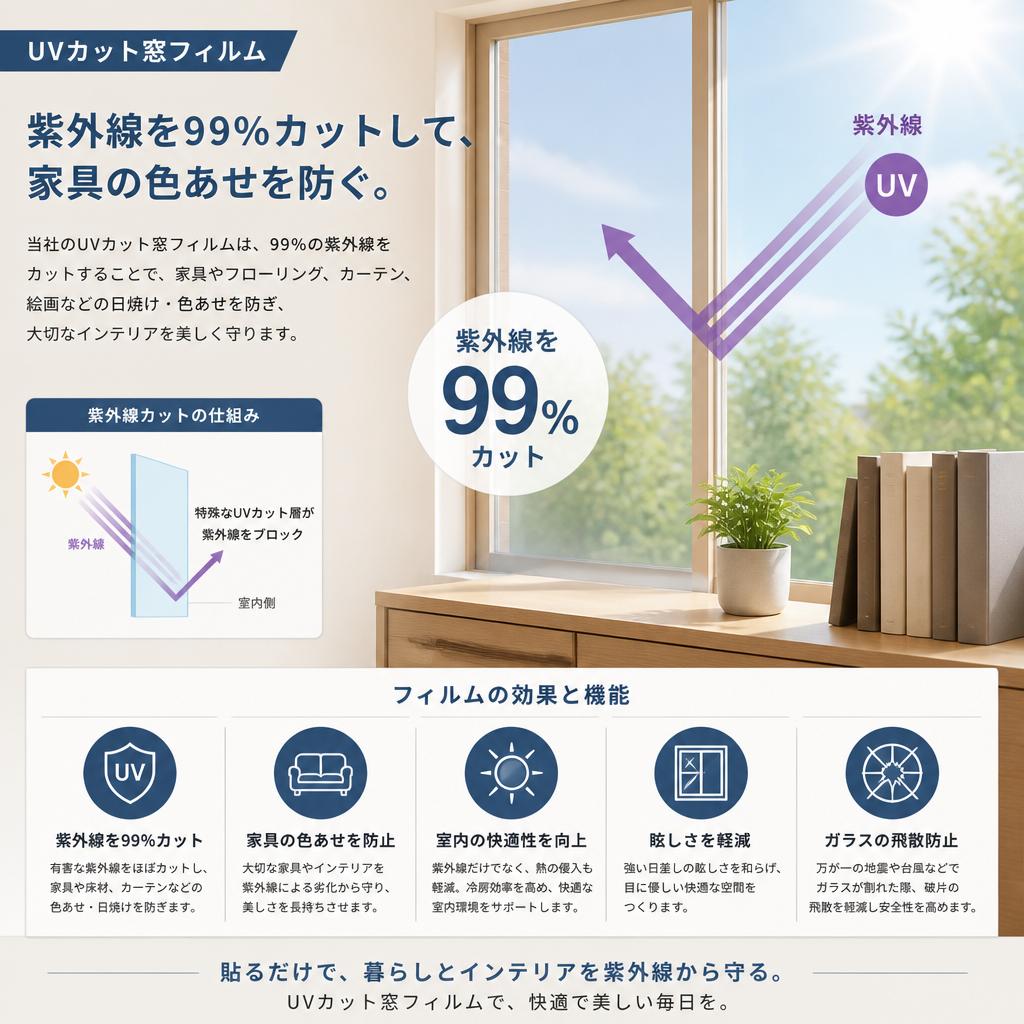 UVカット窓フィルムの効果
