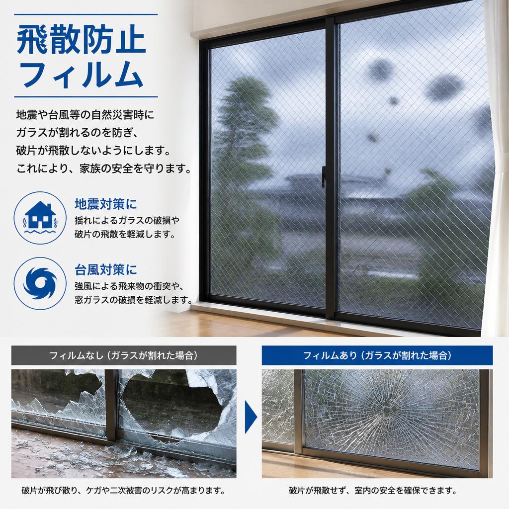 2. 効果的な防犯対策としての飛散防止フィルム
