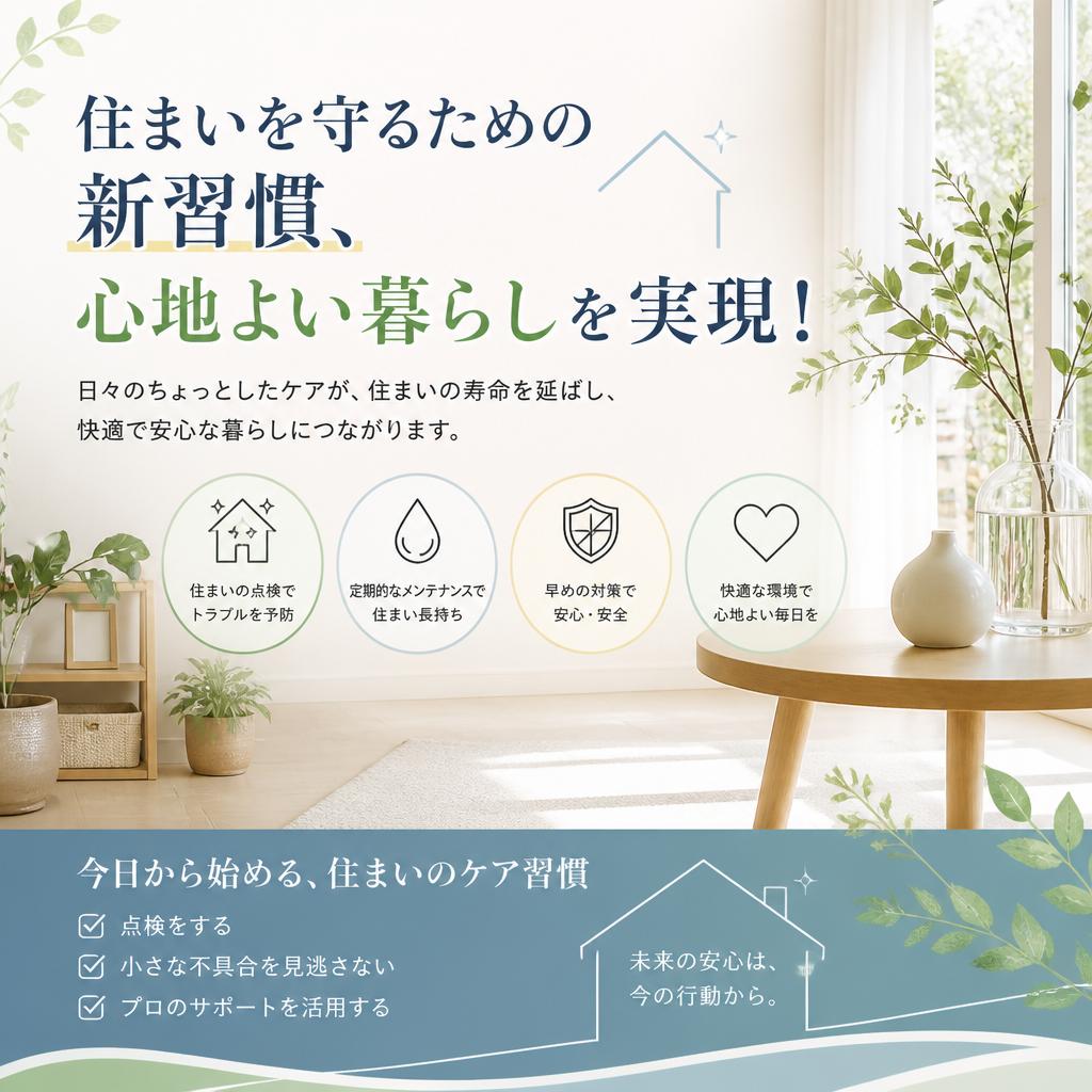 住まいを守るための新習慣、心地よい暮らしを実現！