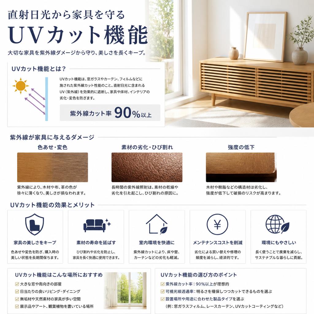 大切な家具をUVから守る