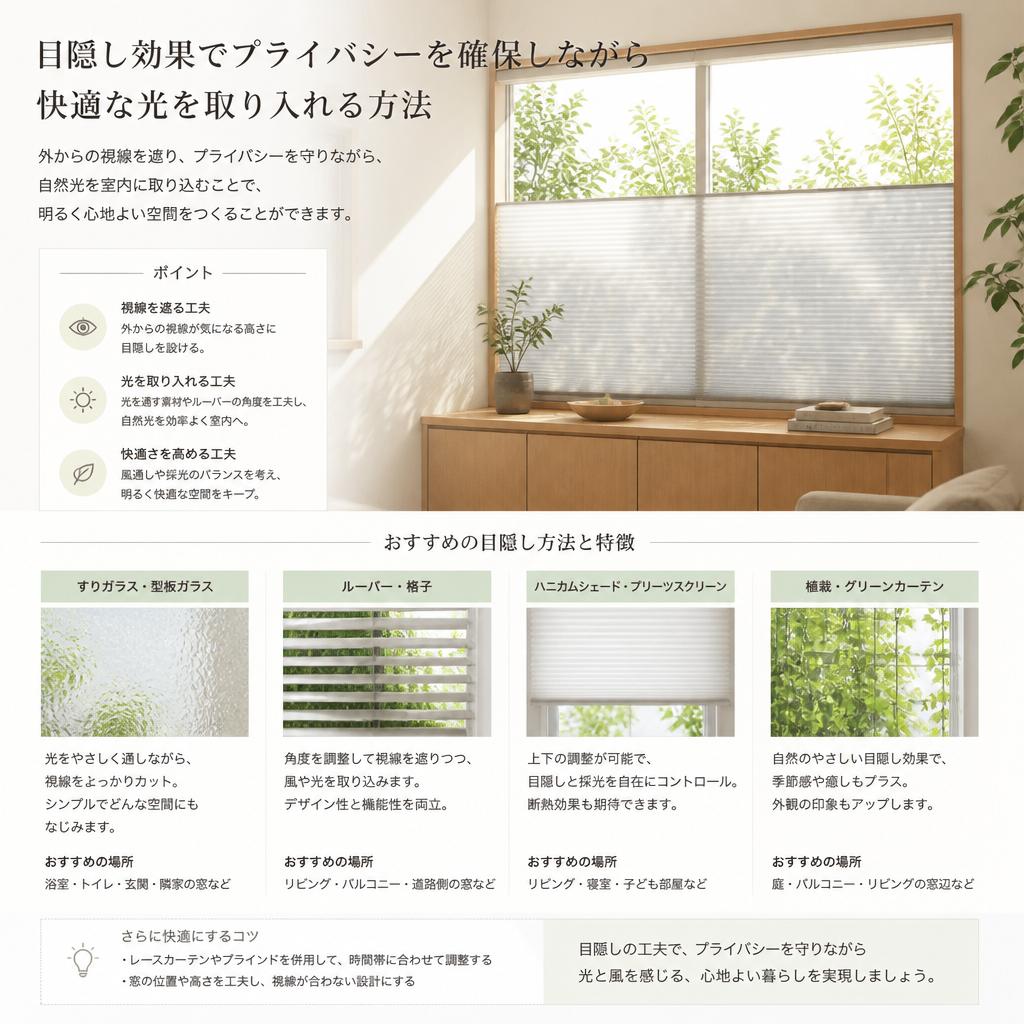 プライバシーと快適さの両立