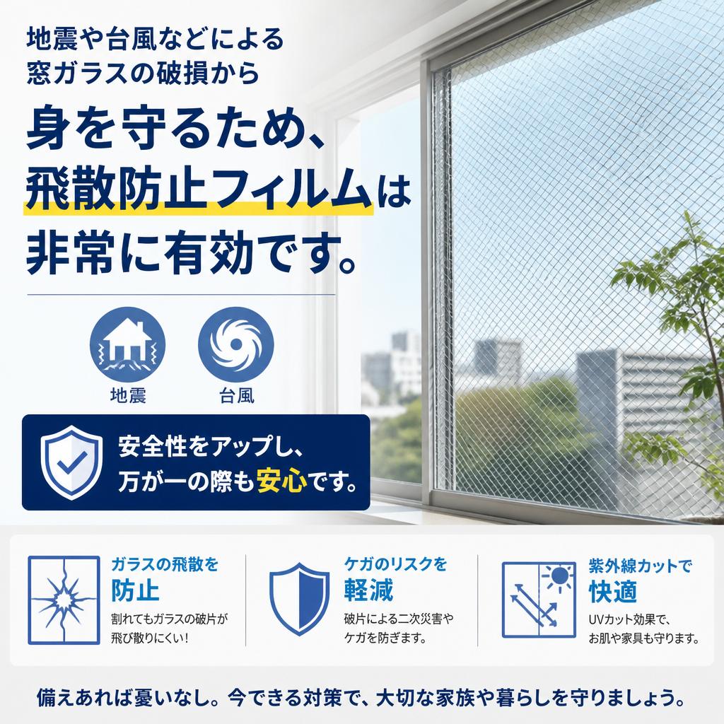 飛散防止フィルムがもたらす安心