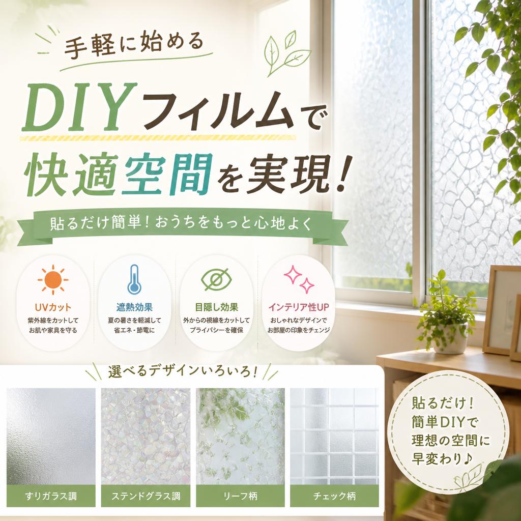 手軽に始めるDIYフィルムで快適空間を実現！