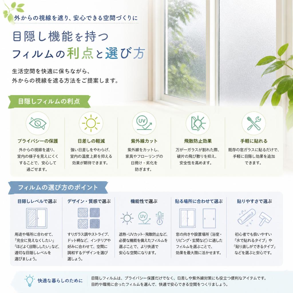 プライバシーを守る目隠し機能