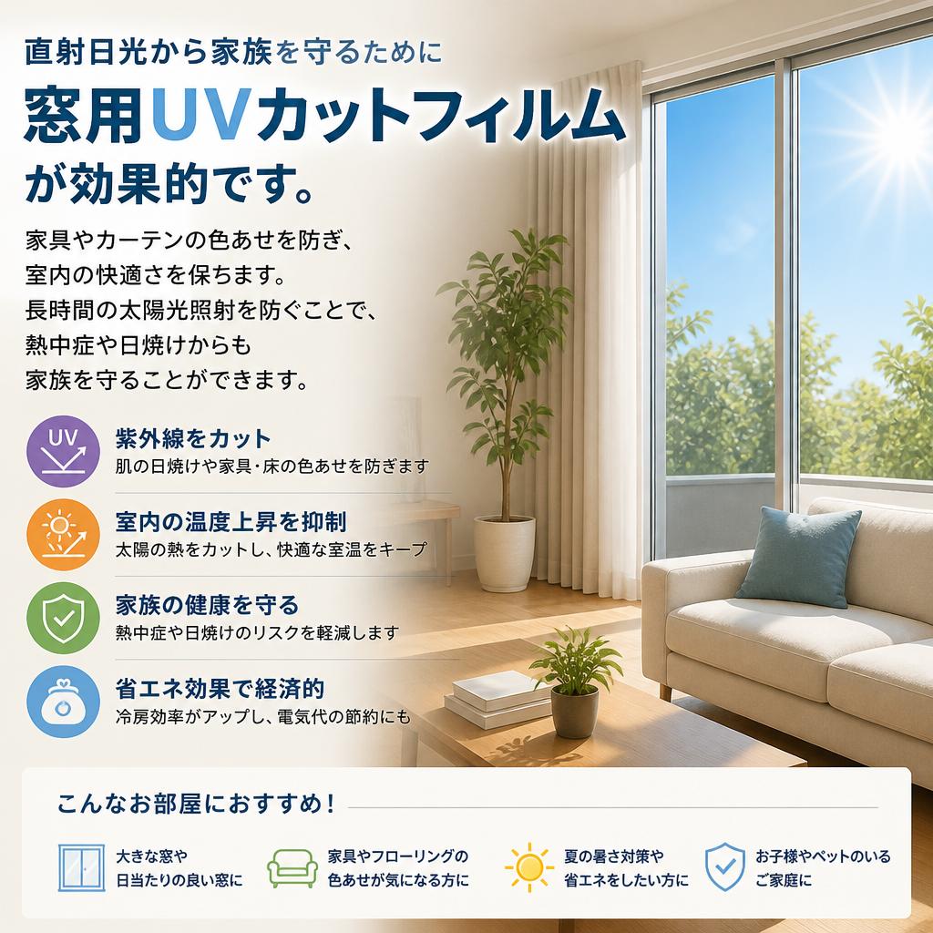 UVカットフィルムで快適な暮らしを