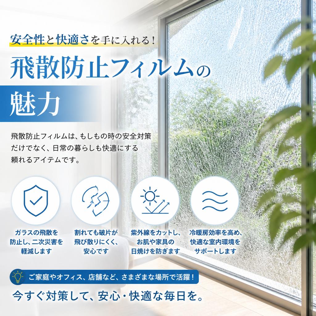 安全性と快適さを手に入れる！飛散防止フィルムの魅力