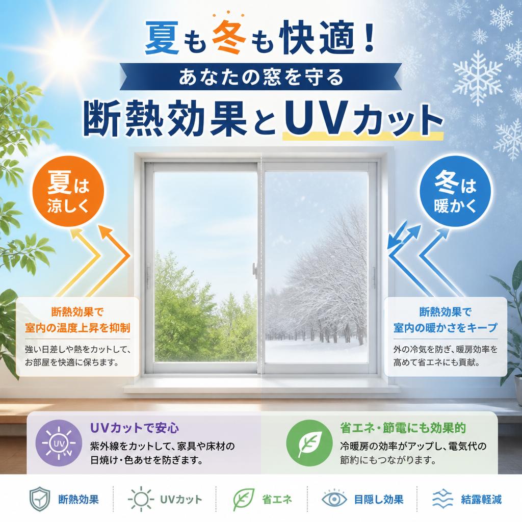夏も冬も快適！あなたの窓を守る断熱効果とUVカット