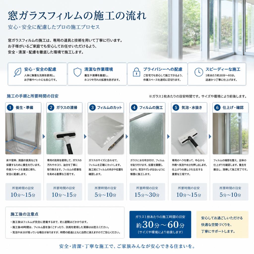 施工の流れと所要時間